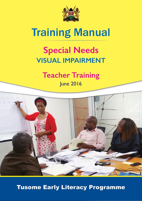 Tusome Early Literacy Programme Training Manual