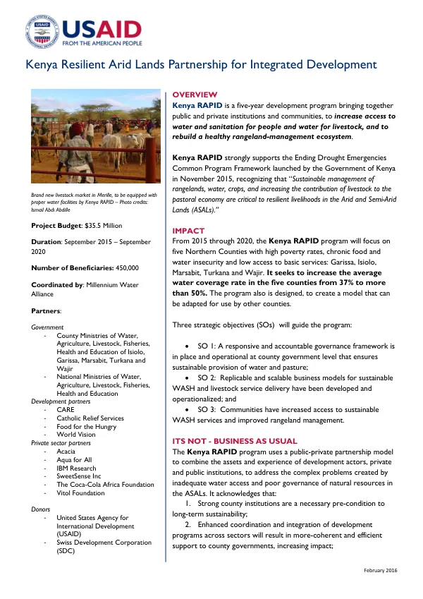 Kenya Resilient Arid Lands Partnership for Integrated Development