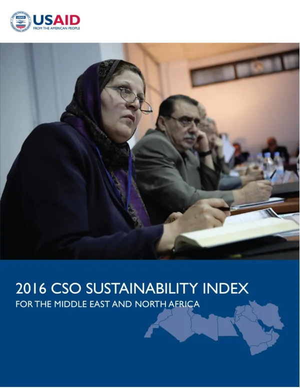2016 CSO Sustainability Index for MENA