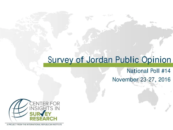 Survey of Jordan Public Opinion