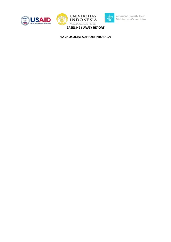 Baseline Survey Report: Psychosocial Support Program