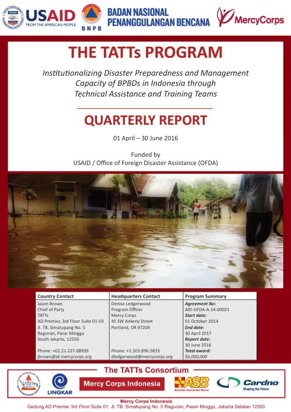TATTs Quarterly Report: April-June 2016