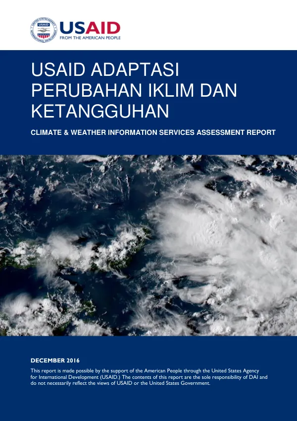 Climate & Weather Information Services Assessment Report