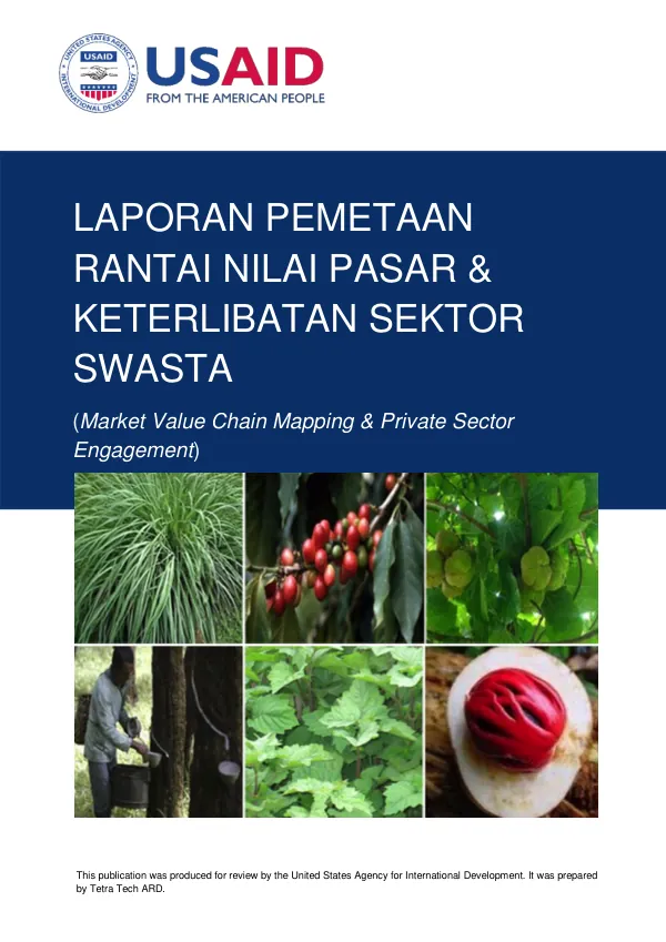 Laporan Pemetaan Rantai Nilai Pasar & Keterlibatan Sektor Swasta (Market Value Chain Mapping & Private Sector Engagement)