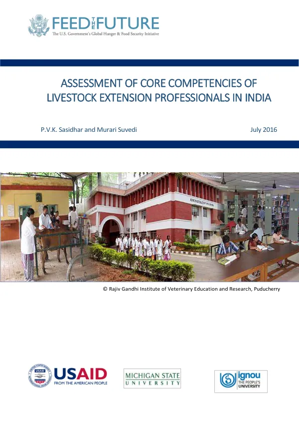 Assessment of Core Competencies of Livestock Extension Professionals in India