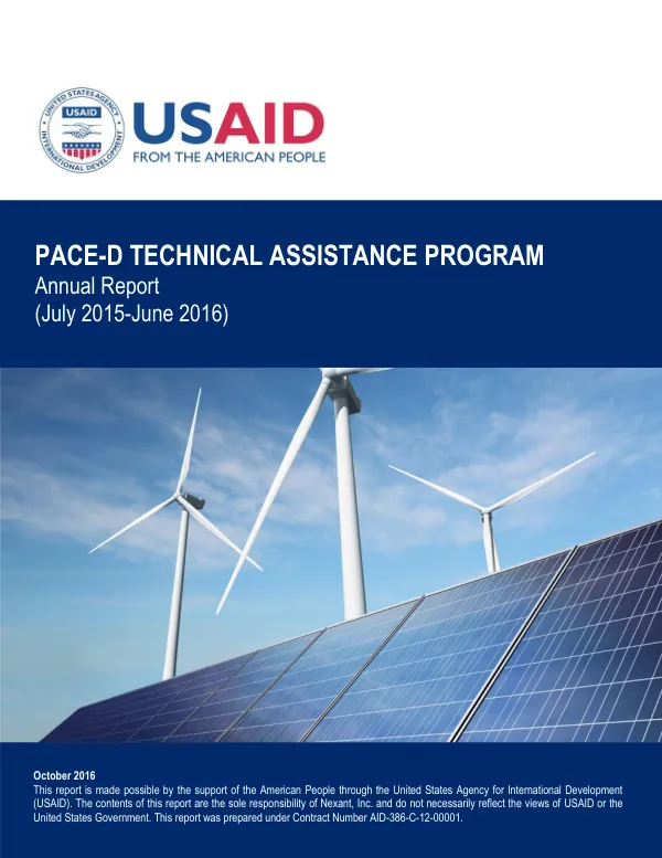 PACE-D Technical Assistance Program Annual Report July 2015-June 2016