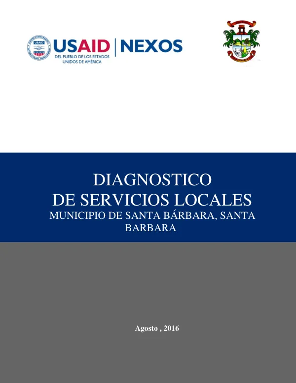 Diagnóstico de Servicios Locales Públicos del Municipio de Santa Bárbara