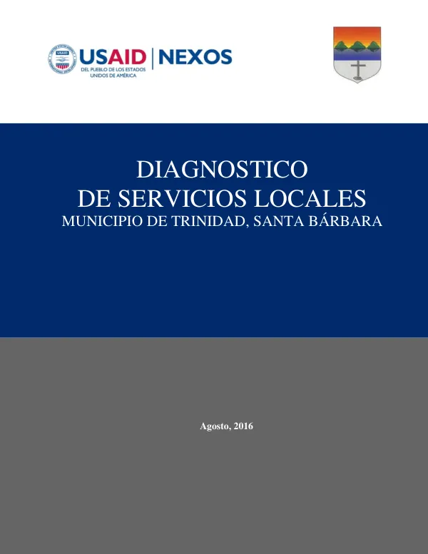 Diagnóstico de Servicios Locales del Municipio de Trinidad, Santa Bárbara