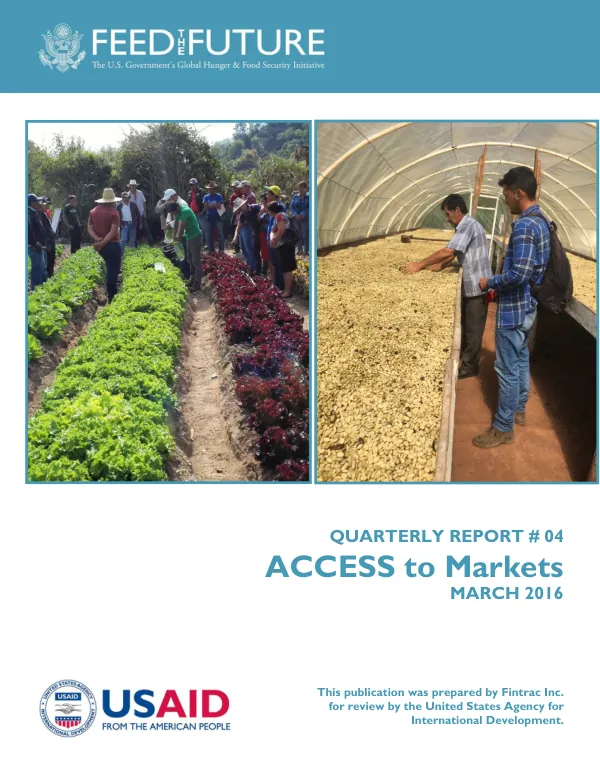 Quarterly Report #04: ACCESS to Markets