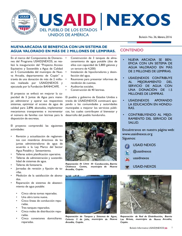 Boletín Informativo USAID|NEXOS