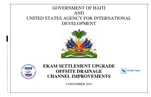 EKAM SETTLEMENT UPGRADE OFFSITE DRAINAGE CHANNEL IMPROVEMENTS