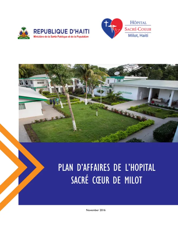 Plan d'Afaires de l'Hôpital Sacré Cœur de Milot