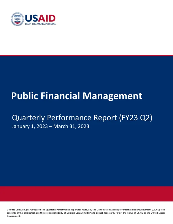 USAID Public Financial Management Quarterly Report (FY23 Q2)