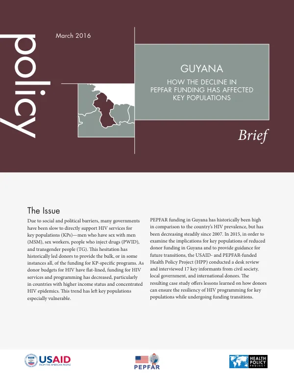 GUYANA: How The Decline In PEPFAR Funding Has Affected Key Populations