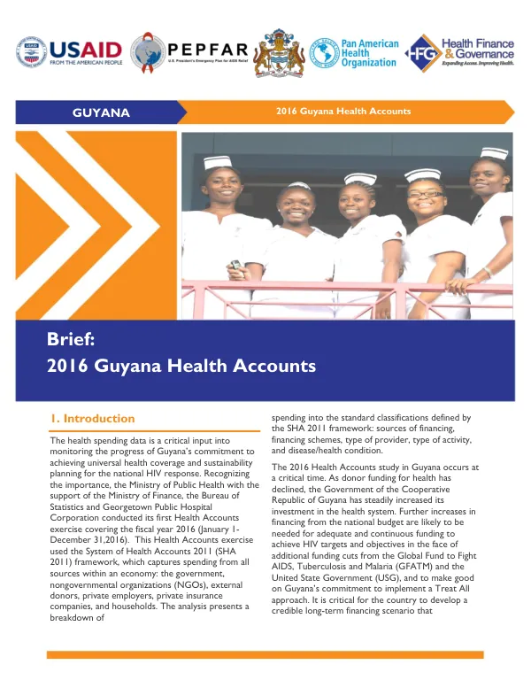 2016 Guyana Health Accounts