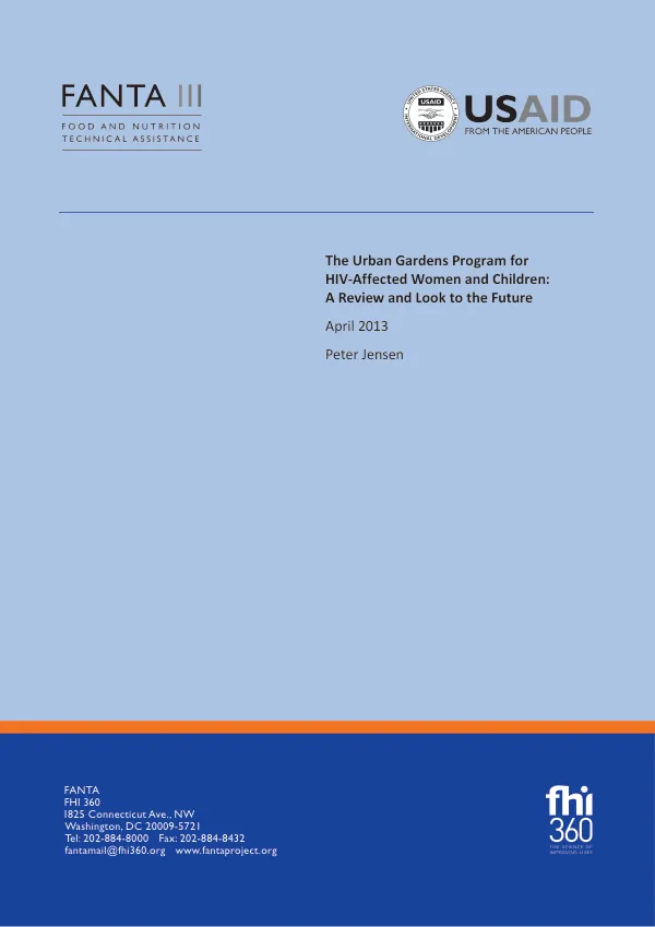 The Livelihoods Integration Unit : uses of the baseline information and analysis