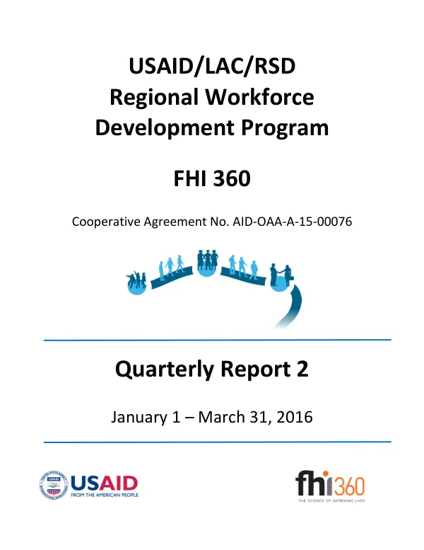 Quarterly Report 2: Regional Workforce Development Program