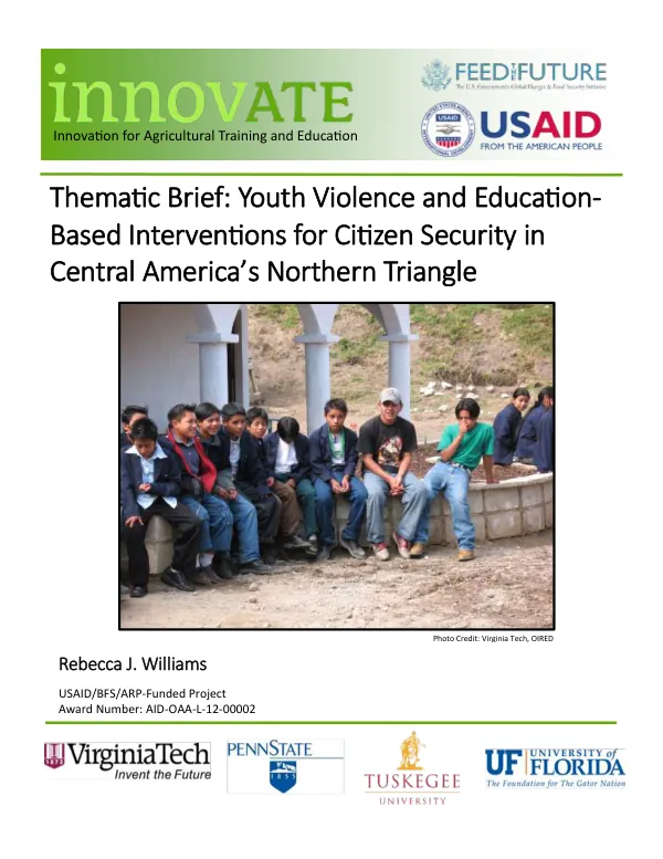 Youth Violence and Education-Based Interventions for Citizen Security in Central America’s Northern Triangle