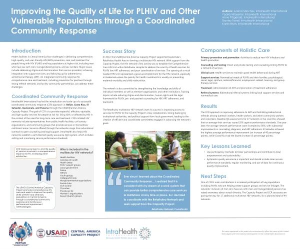 Improving the Quality of Life for PLHIV and Other Vulnerable Populations through a Coordinated Community Response