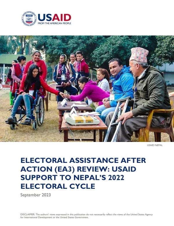 Electoral Assistance After Action (EA3) Review: USAID Support to Nepal's 2022 Electoral Cycle