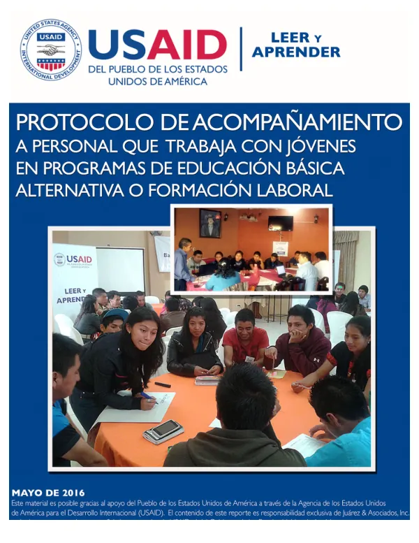 Protocolo de Acompañamiento Educativo para Programas de Educación Básica Alternativa o Formación Laboral