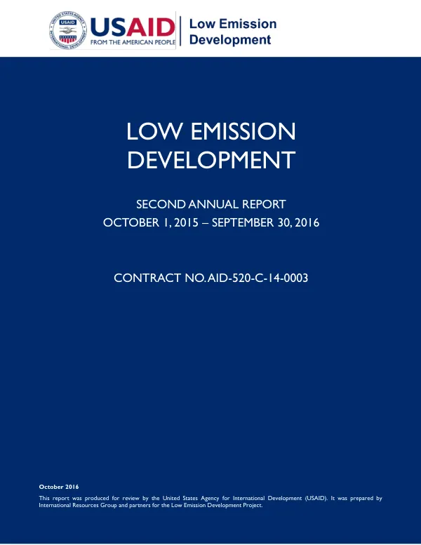 SECOND ANNUAL REPORT: Guatemala Low Emission Development Strategy