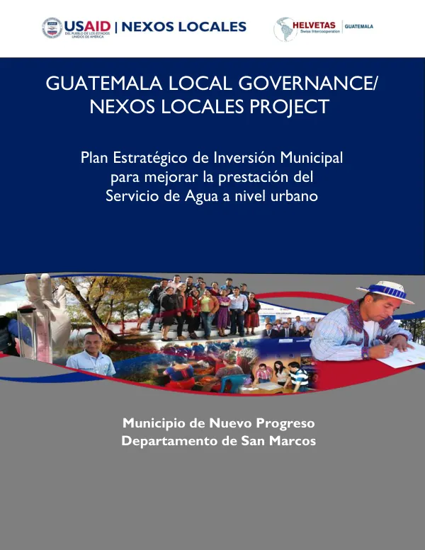 Plan Estratégico de Inversión Municipal para mejorar la prestación del Servicio de Agua a nivel urbano