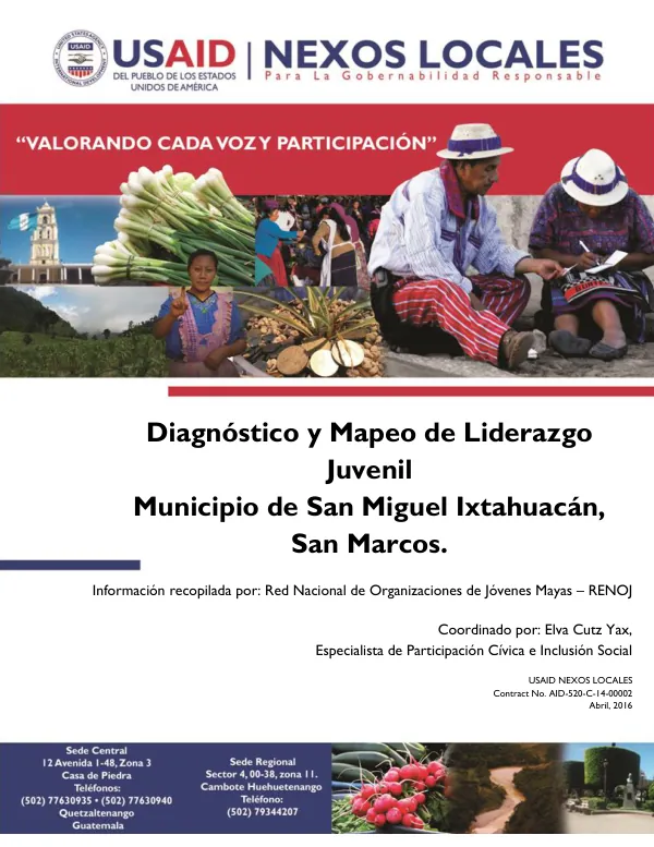 Diagnóstico y Mapeo de Liderazgo Juvenil: San Miguel Ixtahuacán