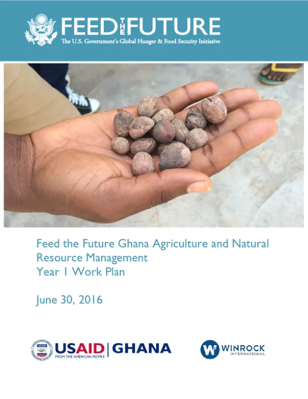 Year I Work Plan – Original submission: June 30, 2016, Final submission: July 20, 2016
