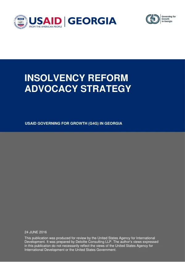Insolvency Reform Advocacy Strategy