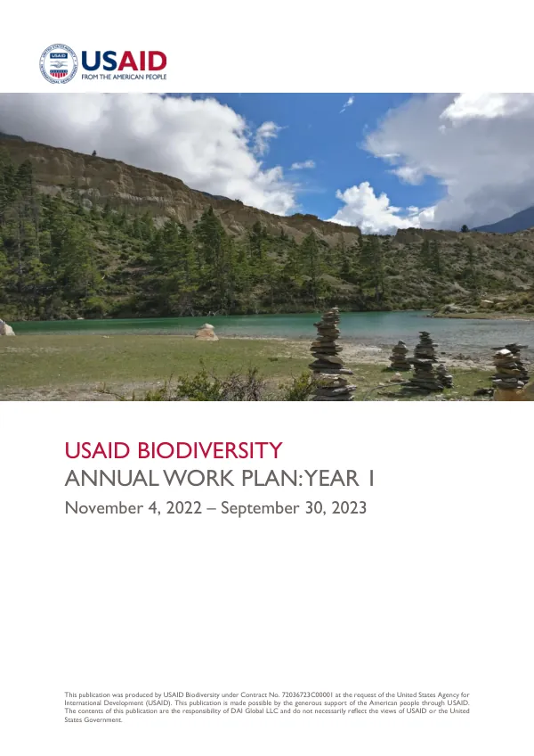 USAID Biodiversity Annual Work Plan: Year 1