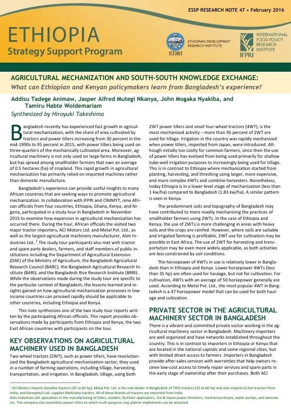 The Teff Value Chain on the Move