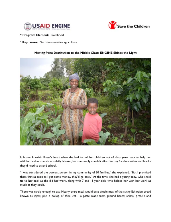 Moving from Destitution to the Middle Class: ENGINE Shines the Light