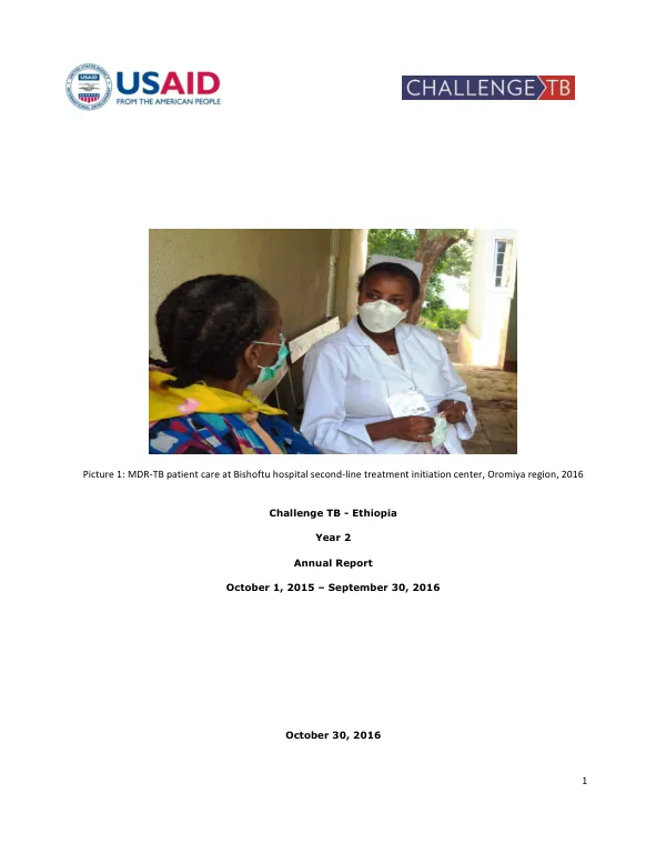 Annual Report: Challenge TB - Ethiopia Year 2