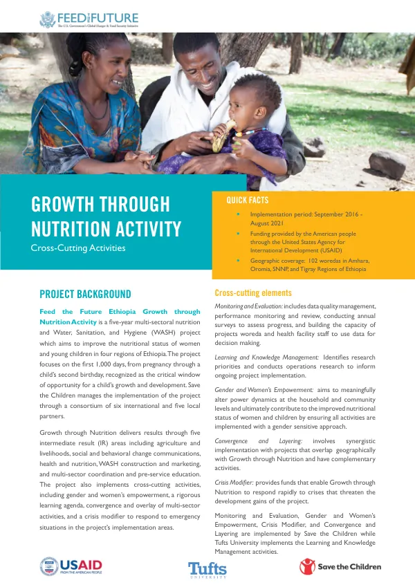 Feed the Future Ethiopia Growth through Nutrition Activity