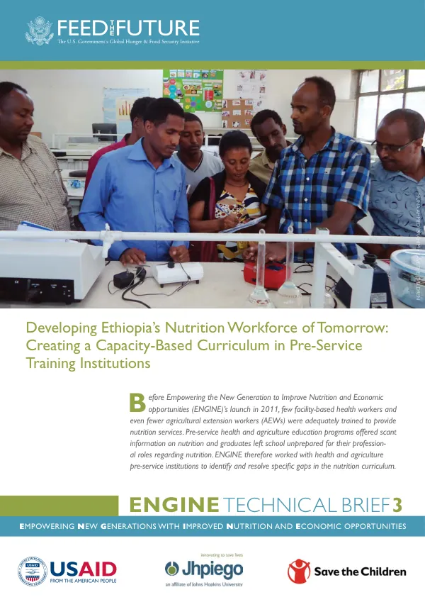 Developing Ethiopia’s Nutrition Workforce of Tomorrow: Creating a Capacity-Based Curriculum in Pre-Service Training Institutions