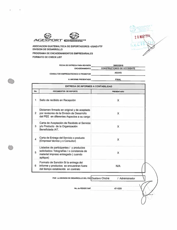 Implementación de 1 centro de recepción de Productores en la Producción de Cardamomo en ASUVS. RVCPAGEXPORT
