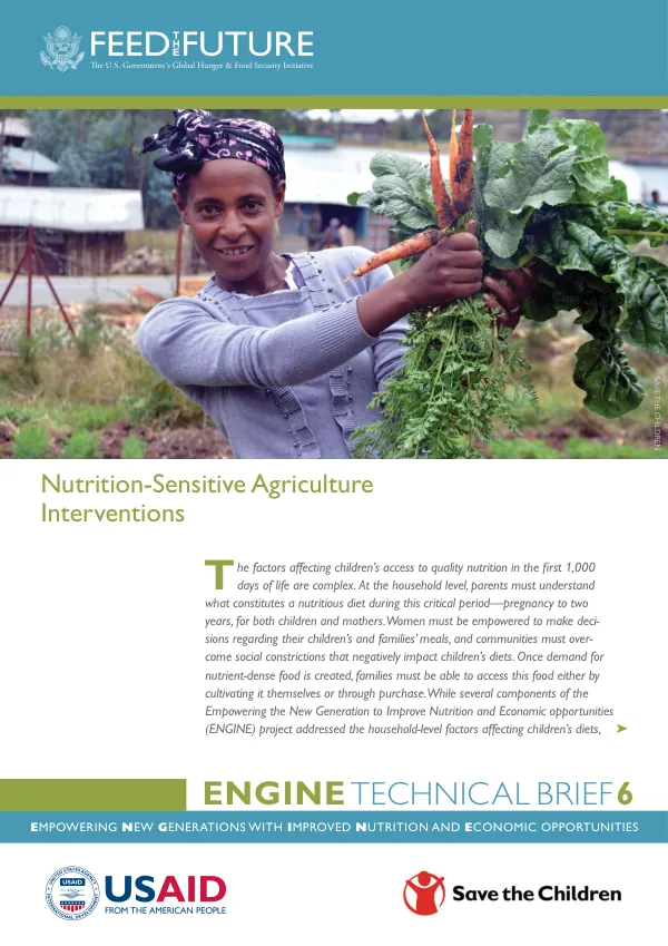 Nutrition-Sensitive Agriculture Interventions