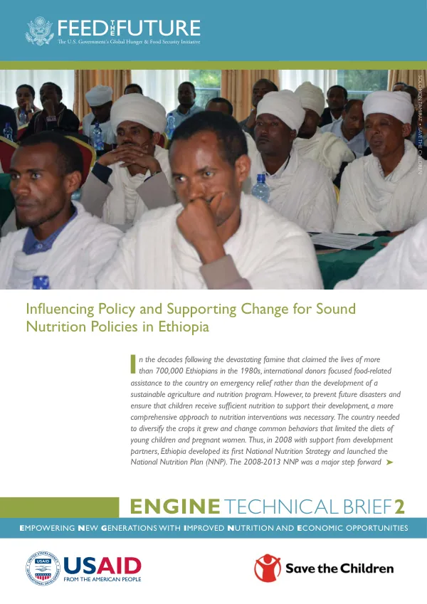 Influencing Policy and Supporting Change for Sound Nutrition Policies in Ethiopia