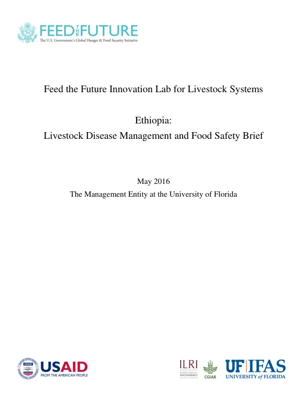 Ethiopia: Livestock Disease Management and Food Safety Brief