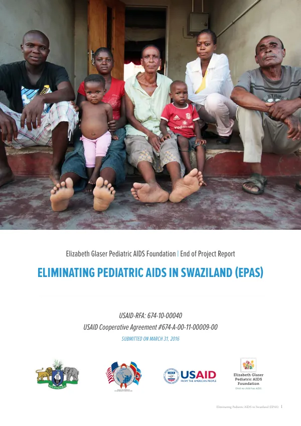 End of Project Report: Eliminating Pediatric AIDS in Swaziland (EPAS)