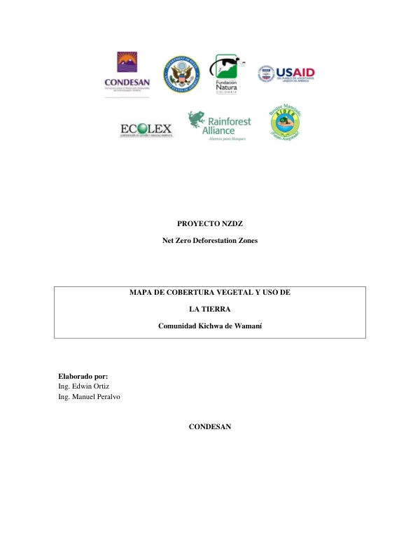 EVALUACION DEL USO DE LA TIERRA MEDIANTE UN ANALISIS MULTITEMPORAL UTILIZANDO IMÁGENES SATELITALES EN LA RESERVA DEL HOMBRE Y