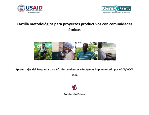 Cartilla metodológica para proyectos productivos con comunidades étnicas