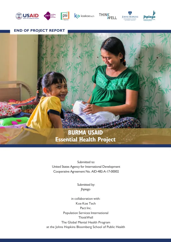 End of Program Report: USAID Essential Health Project in Myanmar