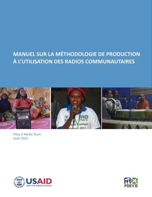 MANUEL DE PRODUCTION À L’UTILISATION DES RADIOS COMMUNAUTAIRES