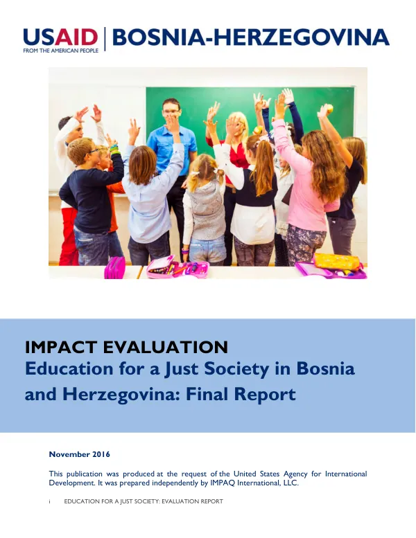 Education for a Just Society: Evaluation Report