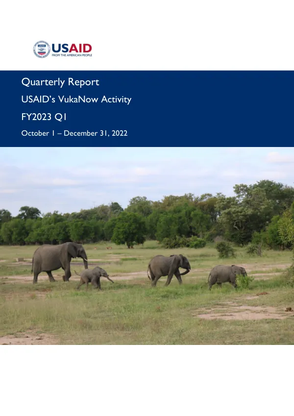 Quarterly Report: USAID’s VukaNow Activity FY2023 Q1