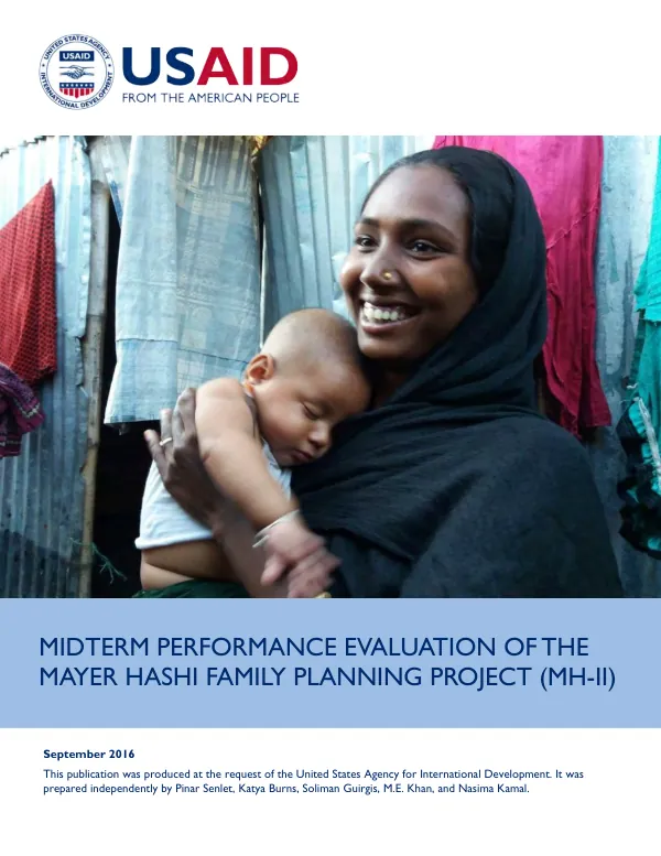 Midterm Performance Evaluation of the Mayer Hashi Family Planning Project (MH-II)