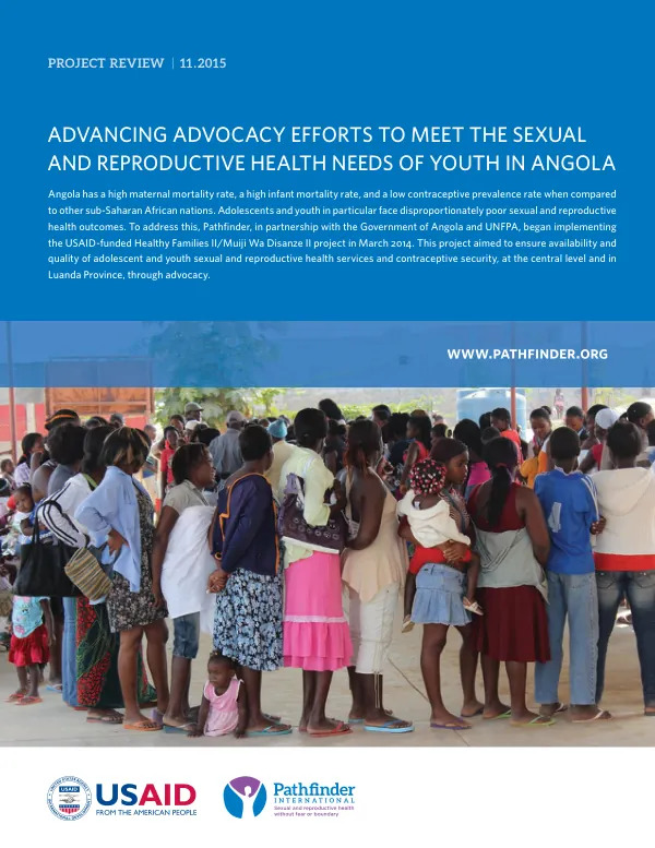 Advancing Advocacy Efforts to Meet the Sexual and Reproductive Health Needs of Youth in Angola