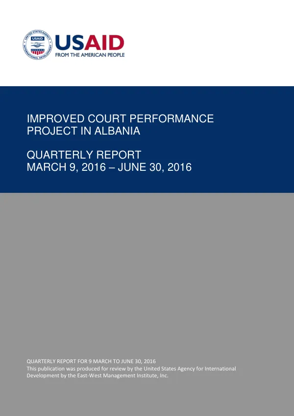 Improved Court Performance Project in Albania